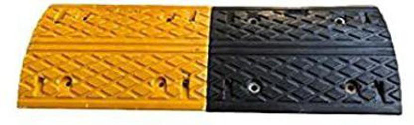 Ladwa Durable Rubber Speed Breaker/Road Hump For Road Safety & High Visibility - 50mm 1 Meter (Yellow & Black) Emergency Sign