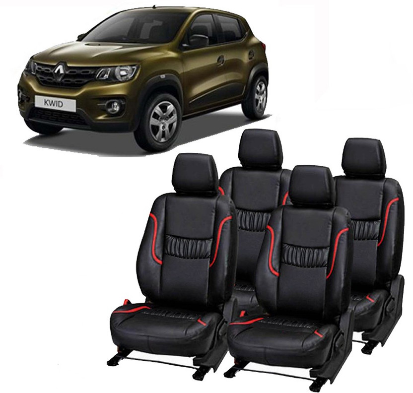 Luxury Premium Leatherette Car Seat Cover For Renault Kwid(Fixed Head Rest, Mono Back Seat, Without Back Seat Arm Rest, 5 Seater, 2 Back Seat Head Rests)