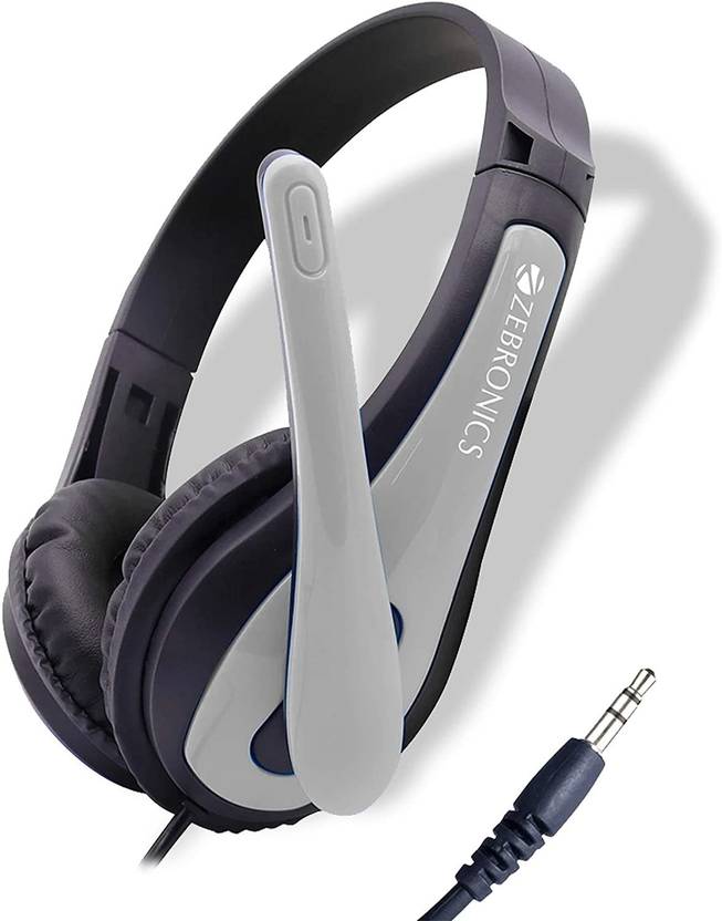 ZEBRONICS Zeb Bolt Wired Headphone with mic grey Wired Headset Price
