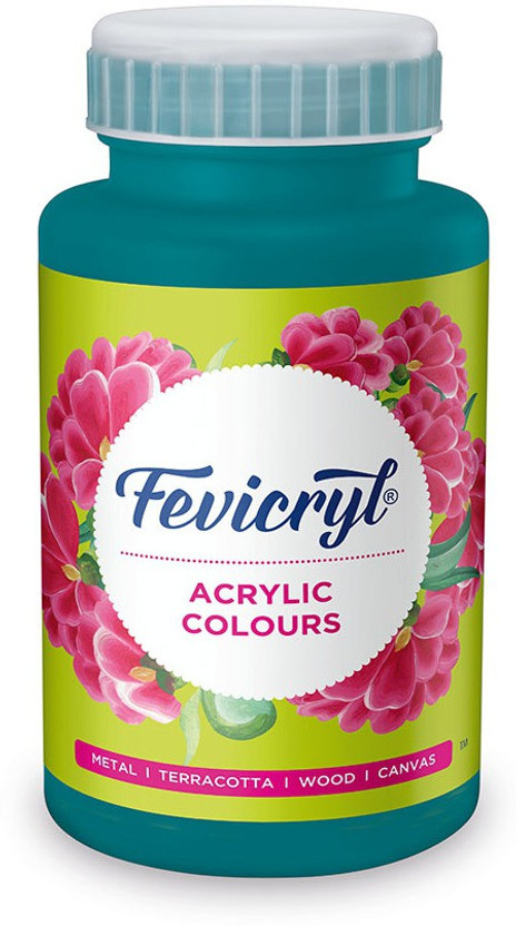 Fevicryl Acrylic Colour 500 ml Paint, DIY Art & Craft(Set of 1, Turquoise Blue)