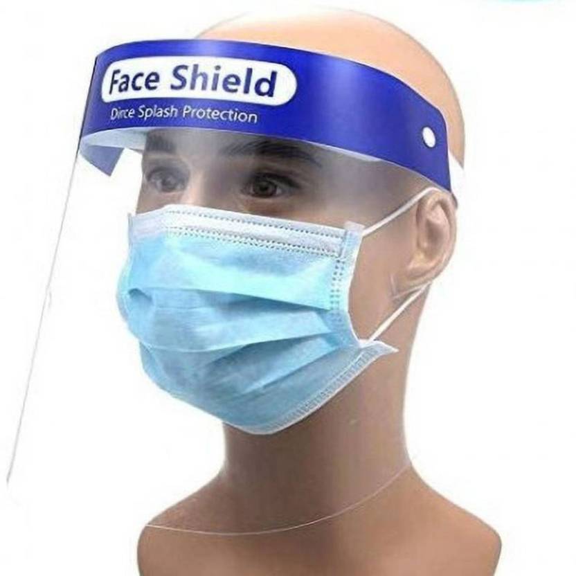 URBAN MED Full Face Shield Mask, face shield mask reusable, plastic, for man, for kids, for