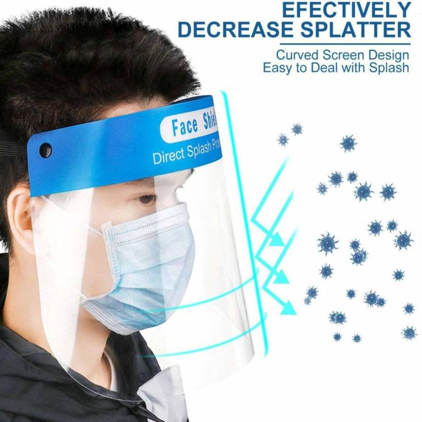 URBAN MED Full Face Shield Mask, face shield mask reusable, plastic, for man, for kids, for