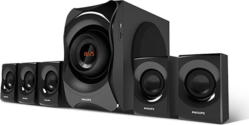 PHILIPS SPA8000B/94 120 W Bluetooth Home Audio Speaker(Black, 5.1 Channel)
