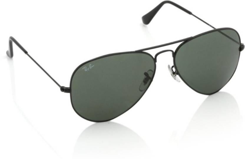 Buy Ray-Ban Aviator Sunglasses Green For Men Online @ Best Prices in India  