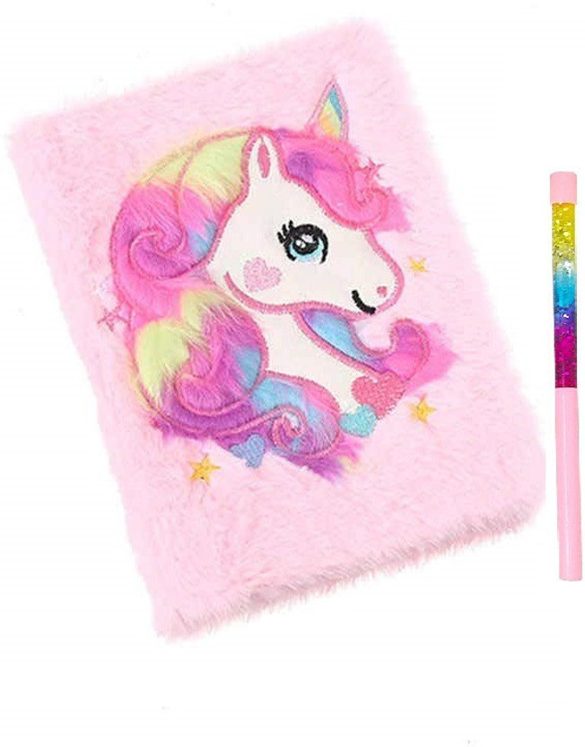Giftshub Soft and smooth fur A5 Diary Yes 100 Pages(Multicolor, Pack of 2)