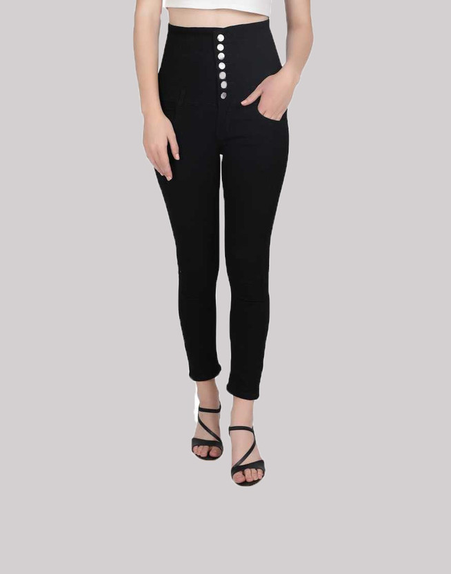 V-Girl Skinny Women Black Jeans - Buy V 