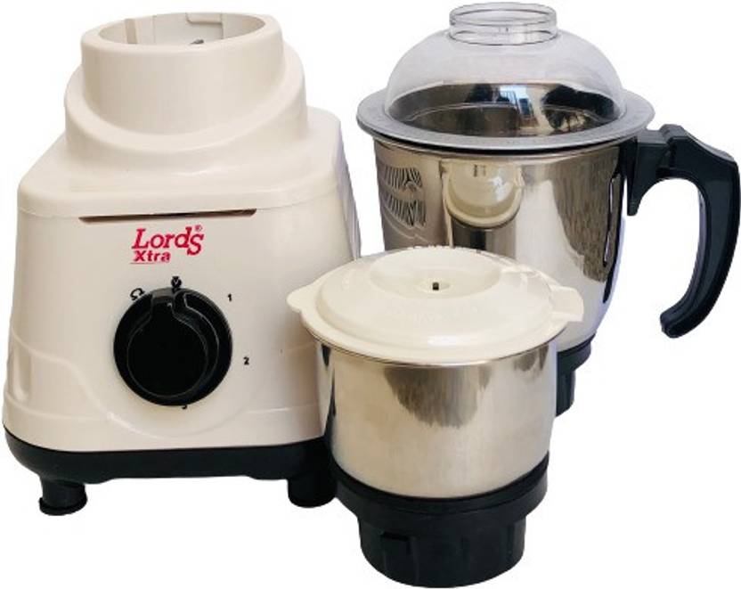 LORDS INDUSTRIES Lords Xtra Nick 500W 500 Mixer Grinder (2 Jars, White