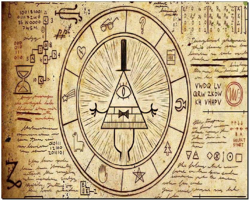 SKY DOT gravity falls illuminati pentagram bill cipher Mousepad - SKY ...