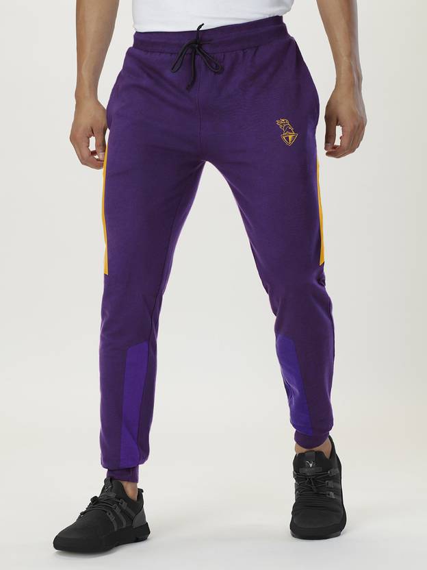 The Souled Store Kolkata Knight Riders Solid Men Purple Track Pants