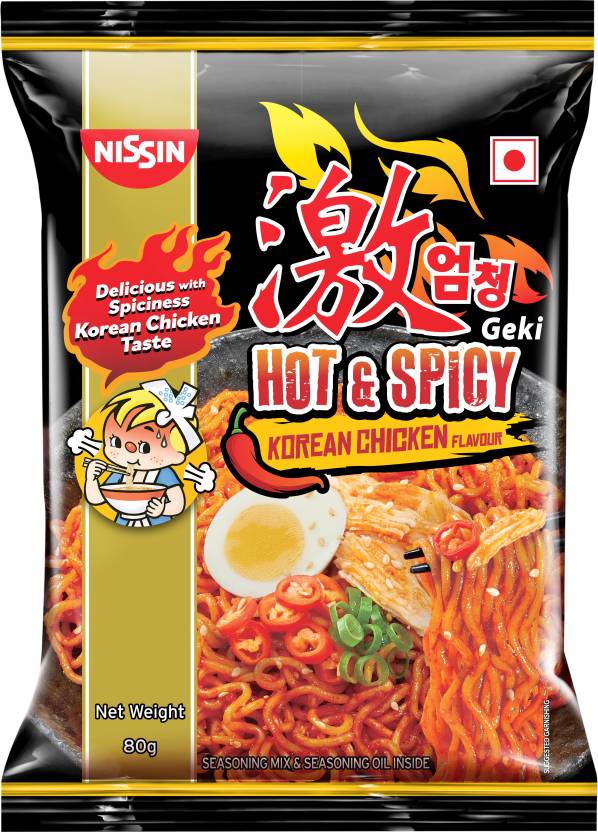 Nissin Geki Geki Hot And Spicy Korean Chicken Flavour Instant Noodles Non Vegetarian Price In