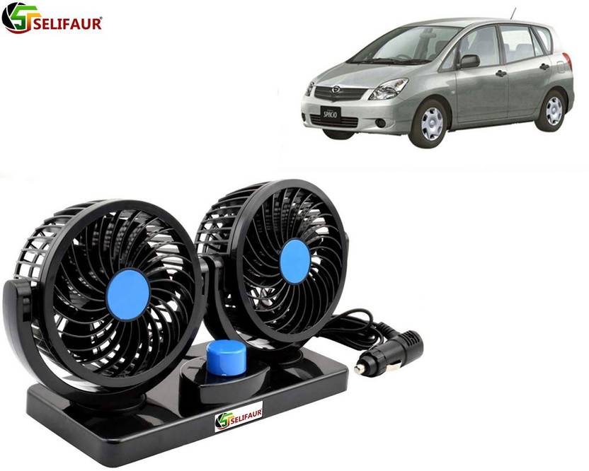 Selifaur F371 Mitchell 12V DC Electric Car Fan for Dashboad 360