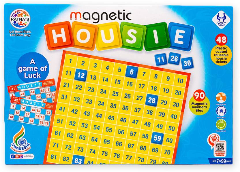 Ratnas Magnetic Housie Party & Fun Games Board Game - Magnetic Housie