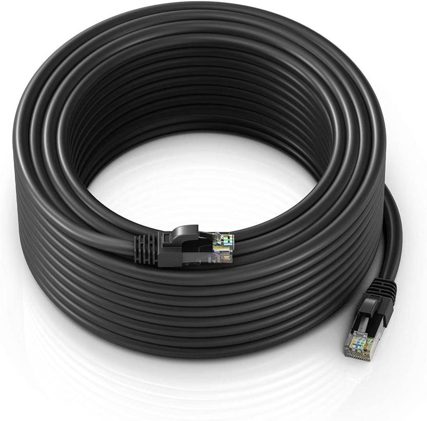 Fedus LAN Cable 100 M 100 Meter Network Cable, Cat 6, RJ45