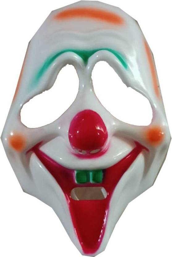 salvusappsolutions Premium Multicolor Plastic Fancy Joker/Clown Face Mask For Men & Women
