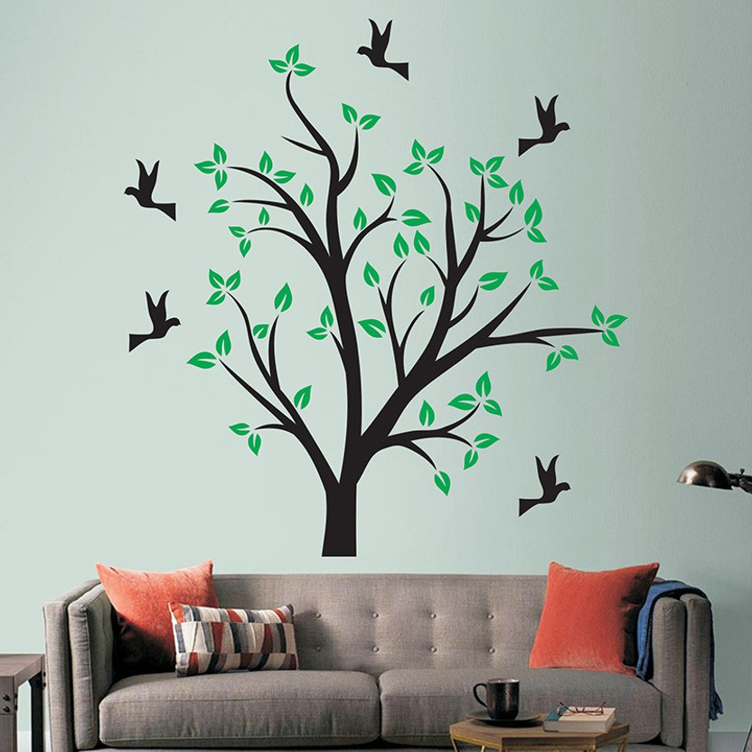 MMD DECORATION Bird Tree 2 FLOWER Wall art Stencil TREE PATTERN Size:- ( 16 X 24 ) beautiful Wall Art Stencil (Pack of 1) Reusable Wall Painting Stencil for Home / office Decoration Wall Stencil Wall Stencil Stencil(Pack of 1, TREE PATTERN)