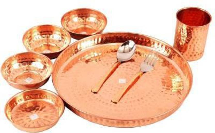 SSCRAFTWARE Pack of 8 Copper Dinner Set Price in India Buy