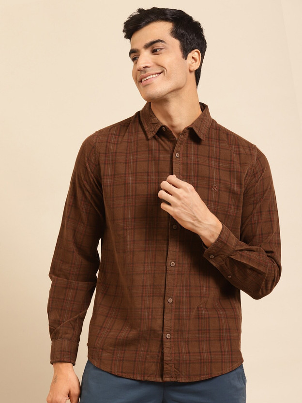 Mens brown shirts for sale Clearance