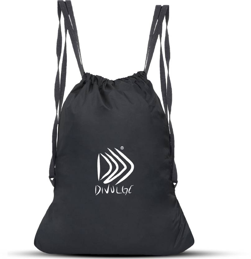 divulge Black Shoulder Bag Daypack, Drawstring bags, Gym bag, Sport