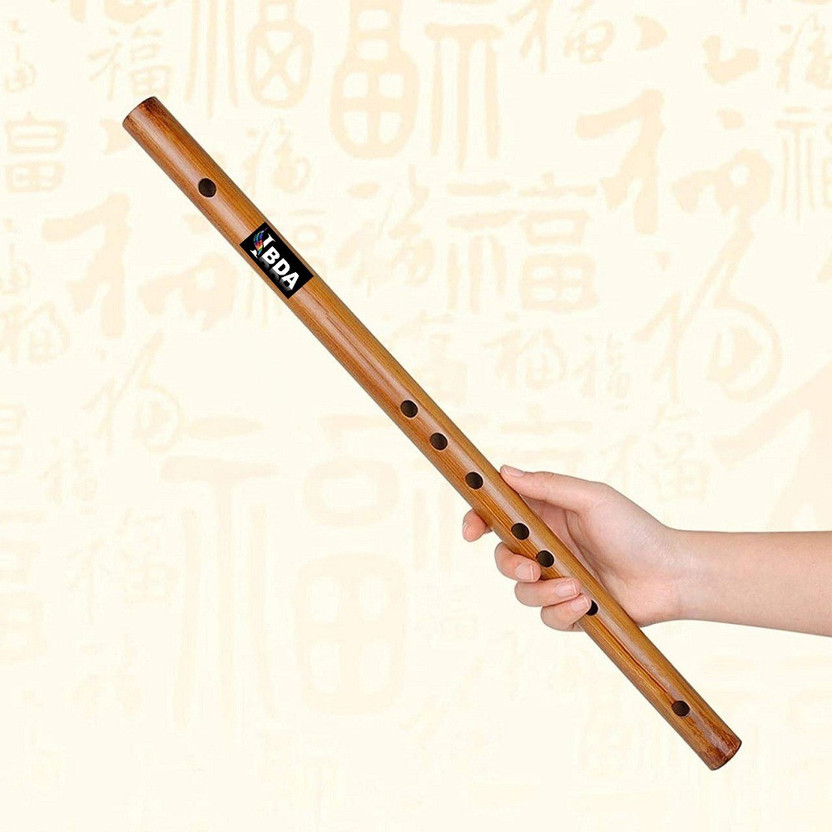 IBDA Flute for Beginner Specially Handcrafted from Assam Bamboo, Bansuri 15.50 inch Sanitized Premium Quality for Learners and Kids, Bamboo Flute(39 cm)
