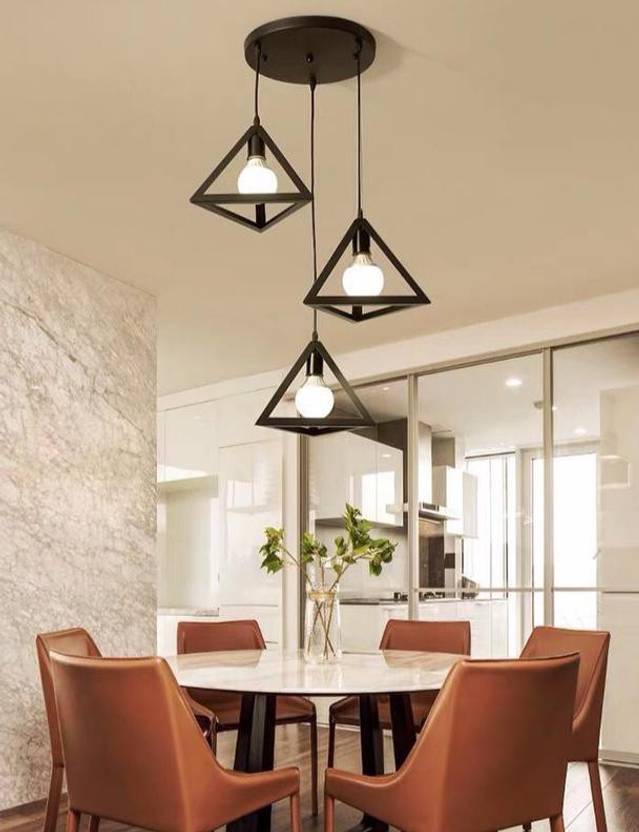 Brightlyt 3 Lights Triangle Cluster Chandelier Hanging for Bedroom