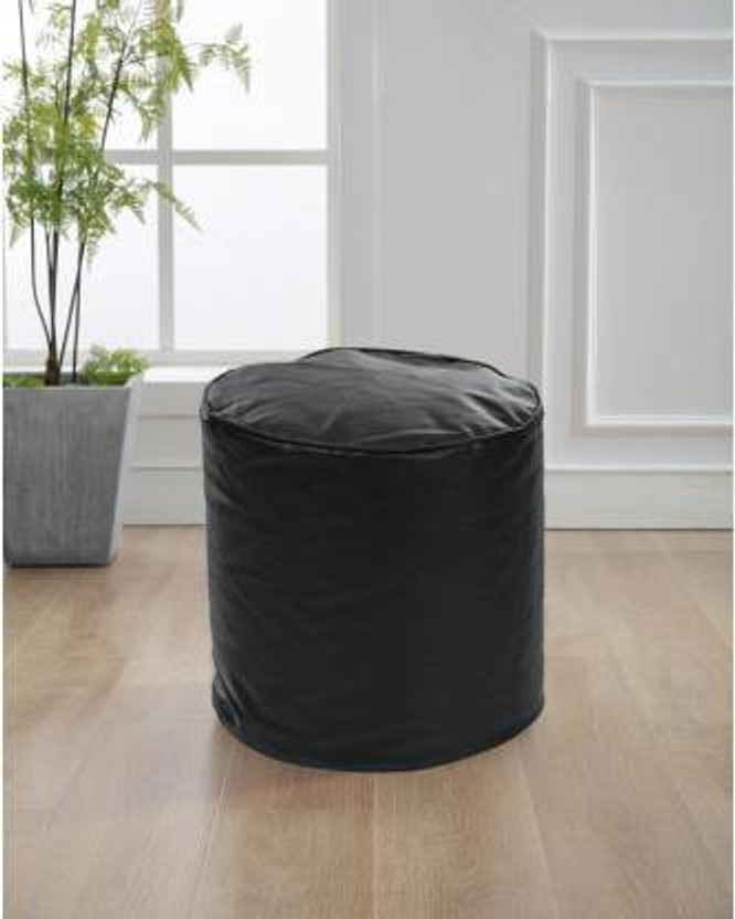 Flipkart THREADVIBELIVING Medium Pouffe Bean Bag Cover  (Without Beans)(Black) - Flipkart Deal