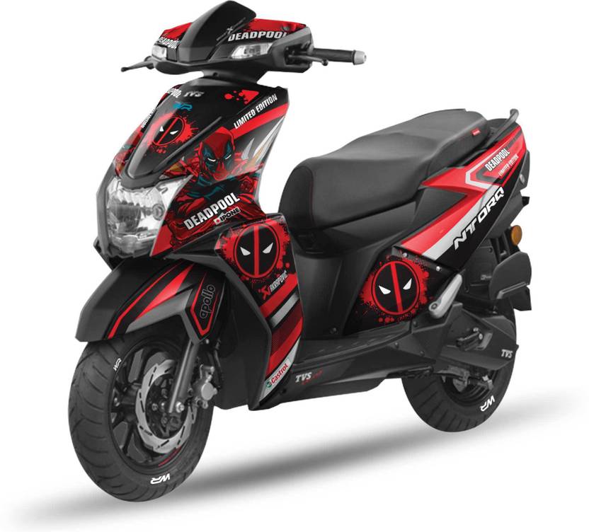 WRAP AND RIDE TVS Ntorq 125 Slashed Design Full Body Wrap Decal Sticker