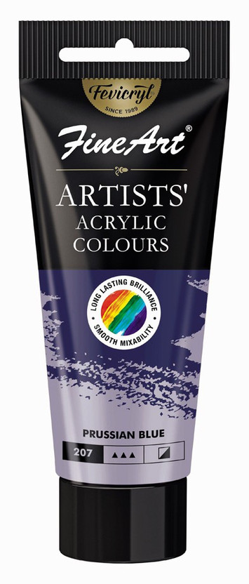 Fine Art Artists Water Based Acrylic Colour Tube for Painting on Canvas FFR814204000007(Set of 1, Prussian Blue)