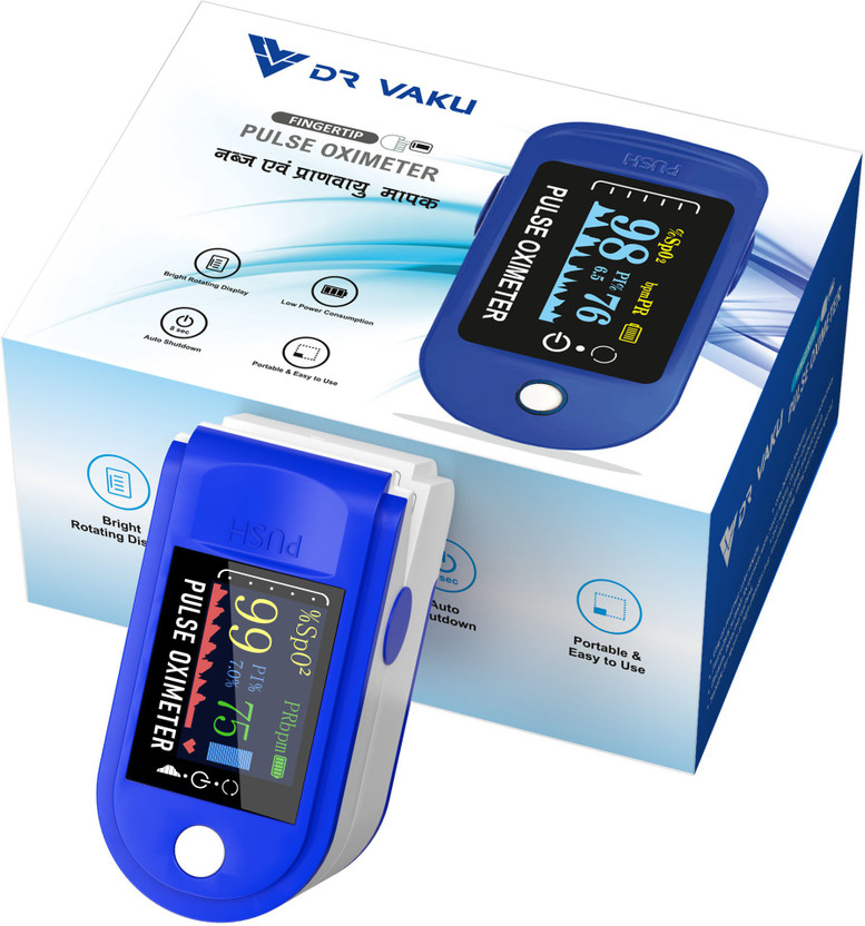 DR VAKU Pulse Oximeter Fingertips Pulse Oximeter(Blue)