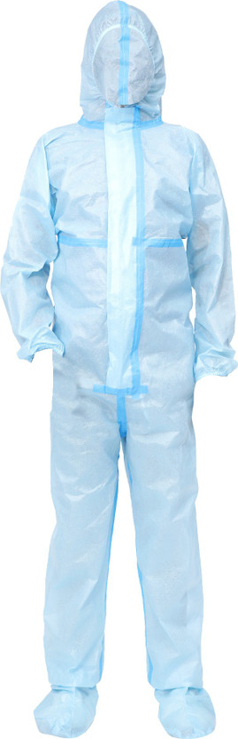 Wildcraft Hypashield Personal Protection Hazmat Suit(PPE Kit) for Doctors(High risk users) free size Safety Jacket(Blue)