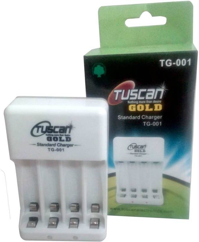 TUSCan Gold Battery Charger for AA and AAA Rechargeable Batteries TG