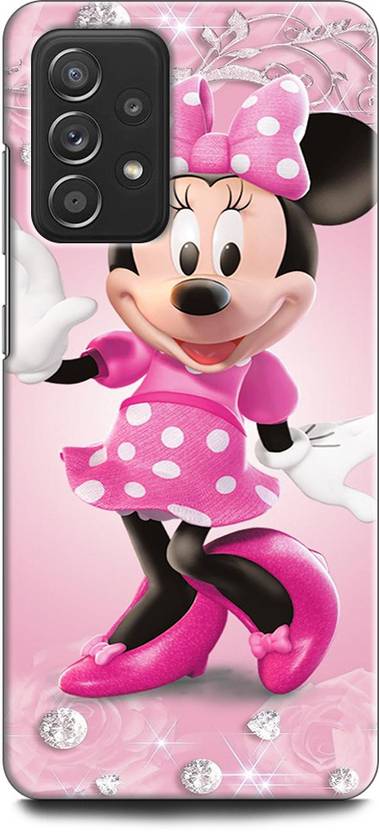 Wall Art Back Cover for SAMSUNG Galaxy A52 MINNIE MOUSE, FINE PINK ART