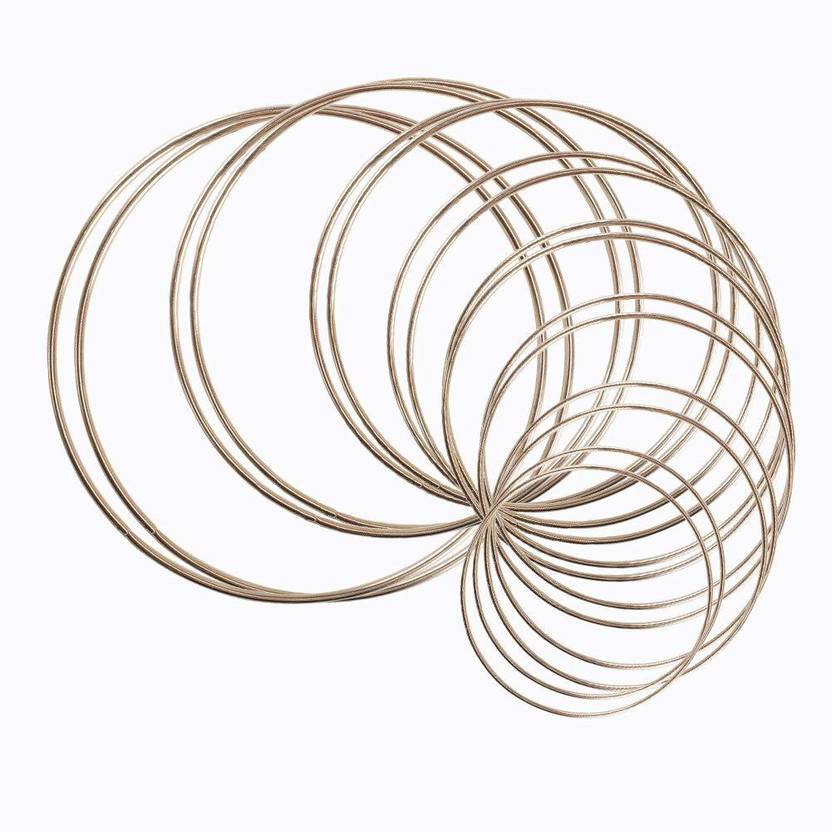 DILNAZ ART Pieces Metal Rings Hoops,Metal Hoops Macrame Create Ring for