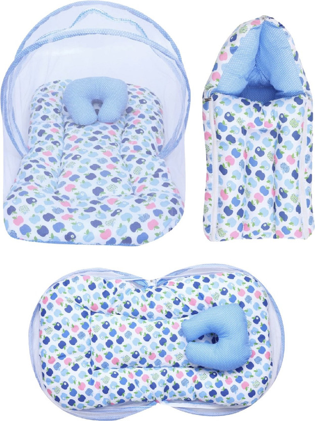Miss & Chief by Flipkart Polycotton Baby Bed Sized Bedding Set(Blue, 1 Baby Bed, 1 Sleeping Bag)
