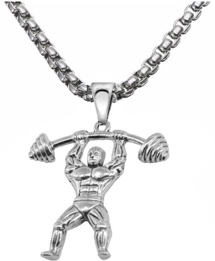 Shiv Jagdamba Gym Fitness Bodybuilding Fitness Lover Sports Charm Pendant Necklaces For Unisex Silver Brass Pendant Sterling Stainless Steel Pendant Set Price in India Buy Shiv Jagdamba Gym