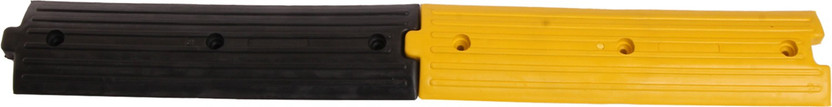 Ladwa 2 Piece, 1 Mtrs Rubber Rumblers Safety Speed Breaker in Black & Yellow Color for High Visibility - (1 Yellow & 1 Black) Emergency Sign