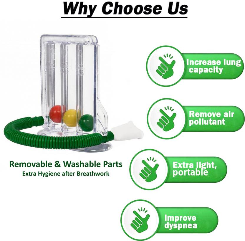 24 Hours Organic Spirometer Respiratory Exerciser Lungs Exerciser