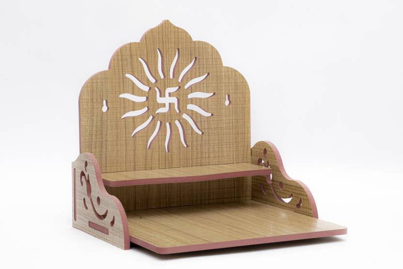 Seasol Wooden Beautiful Plywood Mandir Pooja Room Home Decor Office