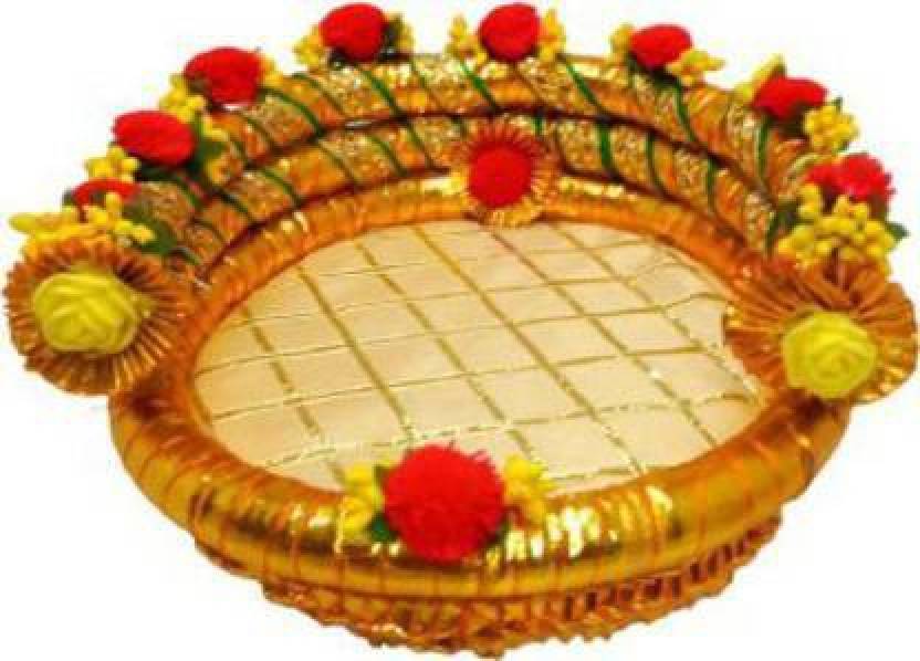 SHYAM Laddu Gopal WOODEN Pom Pom Singhasan Cum Bed Decorate With Gota ...