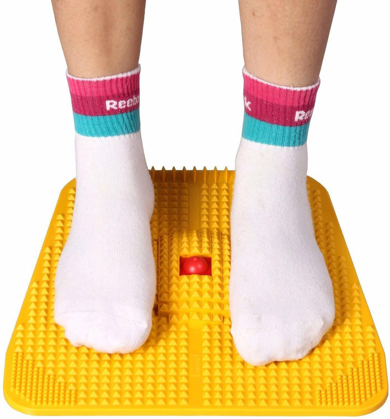 croxlife Acupresssre Health Care Product Plastic Acp Power Mat Iv 2000 (Yellow, 30x30 cm) Ab Exerciser(Yellow)