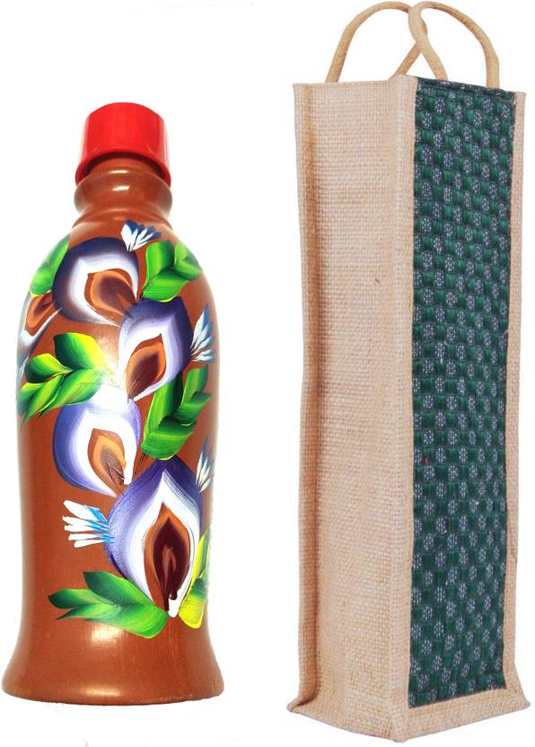 KSI Self Cooling Water Bottle ,Earthenware Table top Bottle, Clay