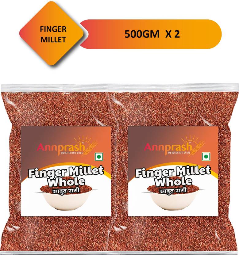ANNPRASH Best Quality Finger millet whole/ Ragi Sabut 1kg (500gmx2