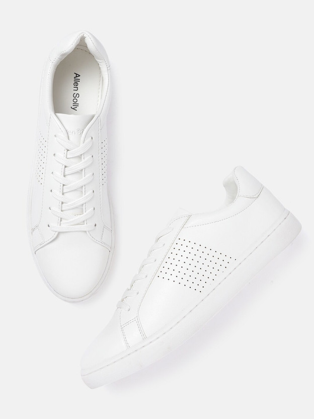 Allen Solly Women White Solid Sneakers 