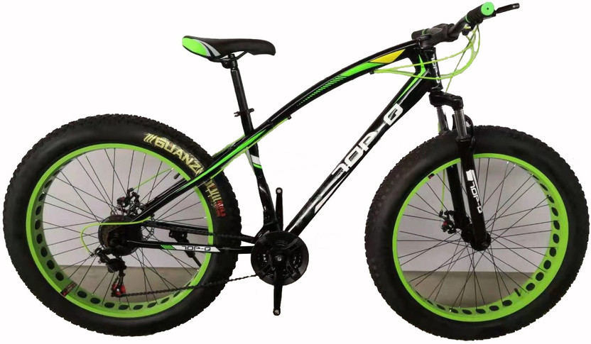 Top Q Bicycle (Pack of 1,Green and Black) 26 T (inch) Road Cycle(21 Gear, Black, Green, Dual Suspension)