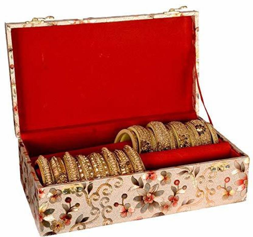 CURIOUS Wooden 1 Piece / 2 Two Rod Bangle Storage Box women with Lock