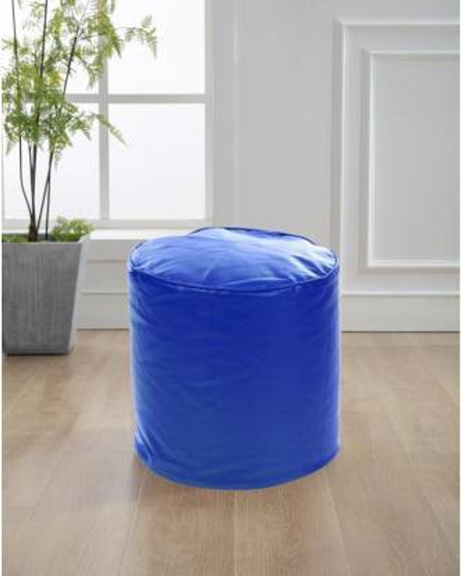 Flipkart THREADVIBELIVING Medium Pouffe Bean Bag Cover  (Without Beans)(Blue) - Flipkart Deal