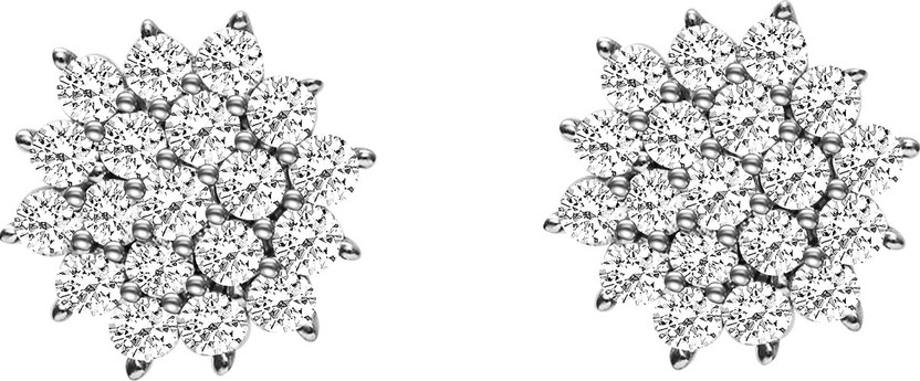 GIVA Silver Zircon Shining Star Studs Cubic Zirconia Sterling Silver Stud Earring