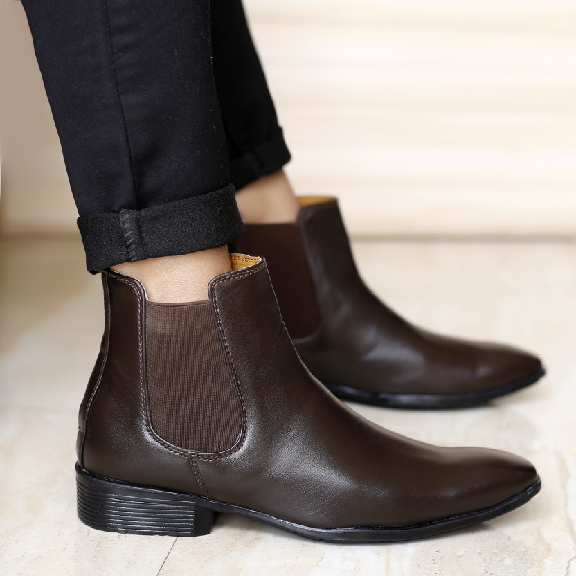 Shoes Boots Chelsea Boots Progetto Chelsea Boots brown casual look 