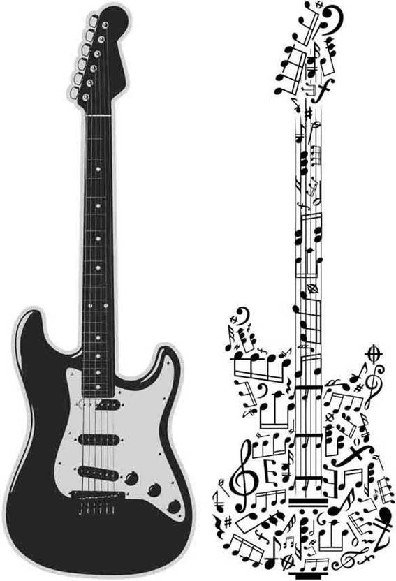 wallpics Music Self Adhesive Decorative Wall Sticker (60cm X 90cm