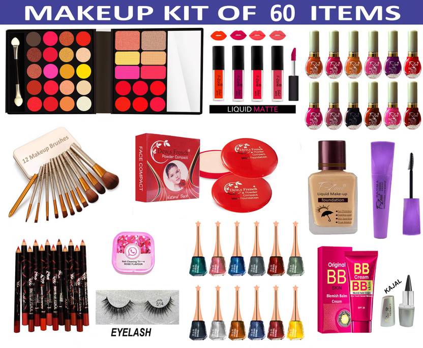 OUR Beauty Makeup Kit of 60 Makeup Items SH87 Price in India, Buy OUR