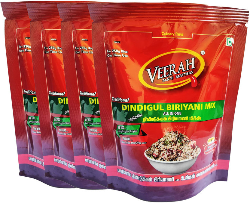 VEERAH-TASTE MATTERS Traditional Dindigul Biriyani Mix 800 g(Pack of 4)